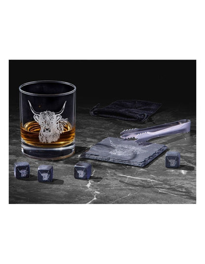 Whisky Business Highland Cow 9pce Set