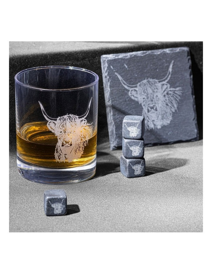 Whisky Business Highland Cow 9pce Set