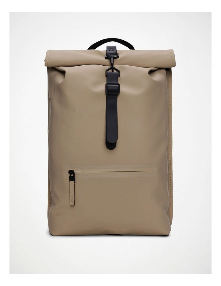 Rolltop Rucksack in Beige