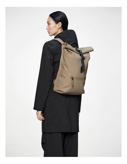 Rolltop Rucksack in Beige