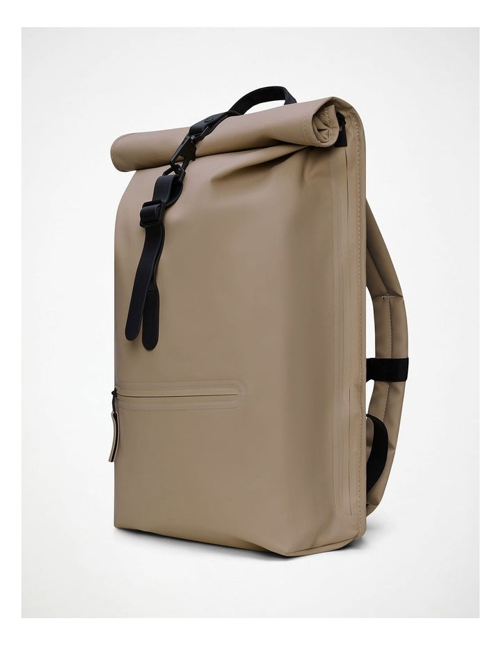 Rolltop Rucksack in Beige