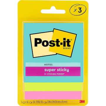 Post-it Super Sticky Jewel Pop Pad 3 pack