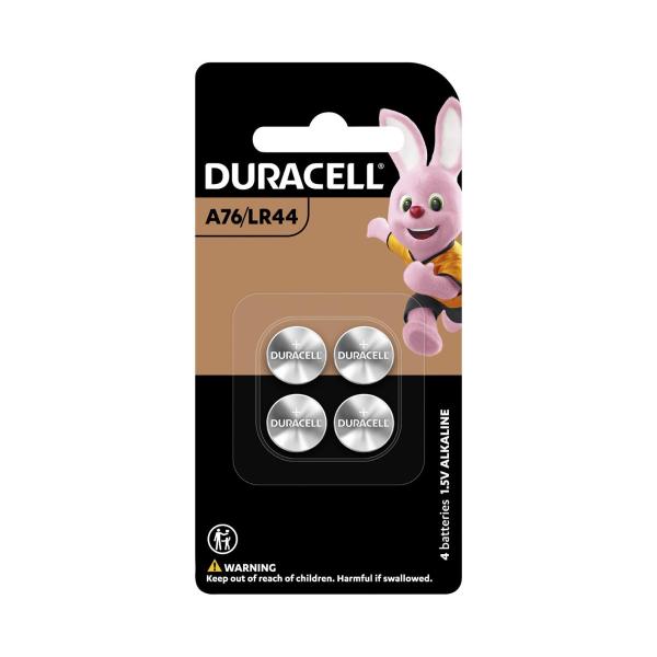 DURACELL SPECIALTY LR44 ALKALINE BATTERIES 4 PACK