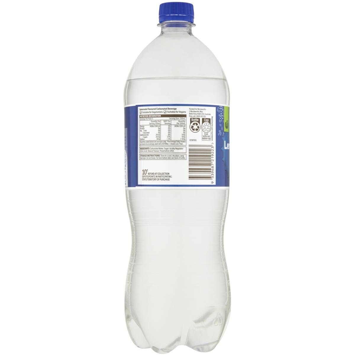 Woolworths Lemonade Bottle 1.25l