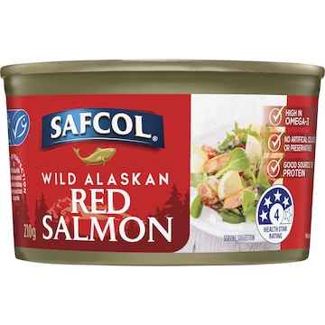 Safcol Wild Alaskan Red Salmon 210g