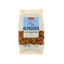 COLES DRY ROASTED ALMONDS 350G