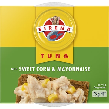 Sirena Snacking Tuna Mayo & Sweet Corn 75g