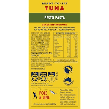 Sirena Pesto Pasta With Tuna 170g