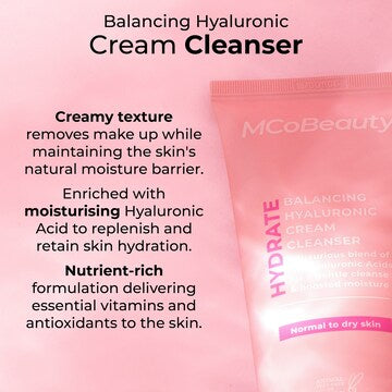 MCoBeauty Hydrate Balancing Hyaluronic Cream Cleanser 150mL