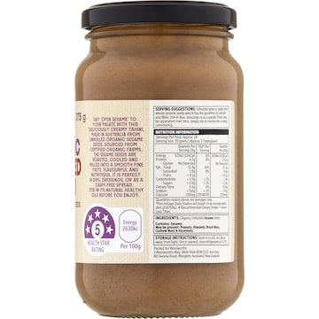 Macro Organic Unhulled Tahini Spread 375g