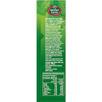 Mother Earth Golden Baked Oaty Slice Raspberry Chocolate 40g x 6 pack