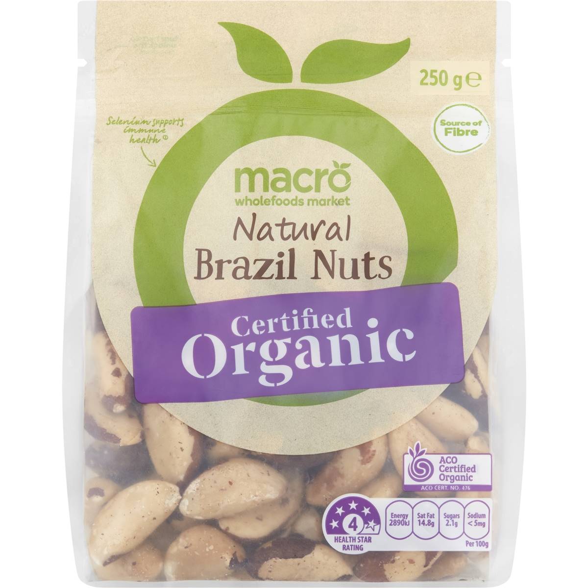 Macro Organic Brazil Nuts 250g