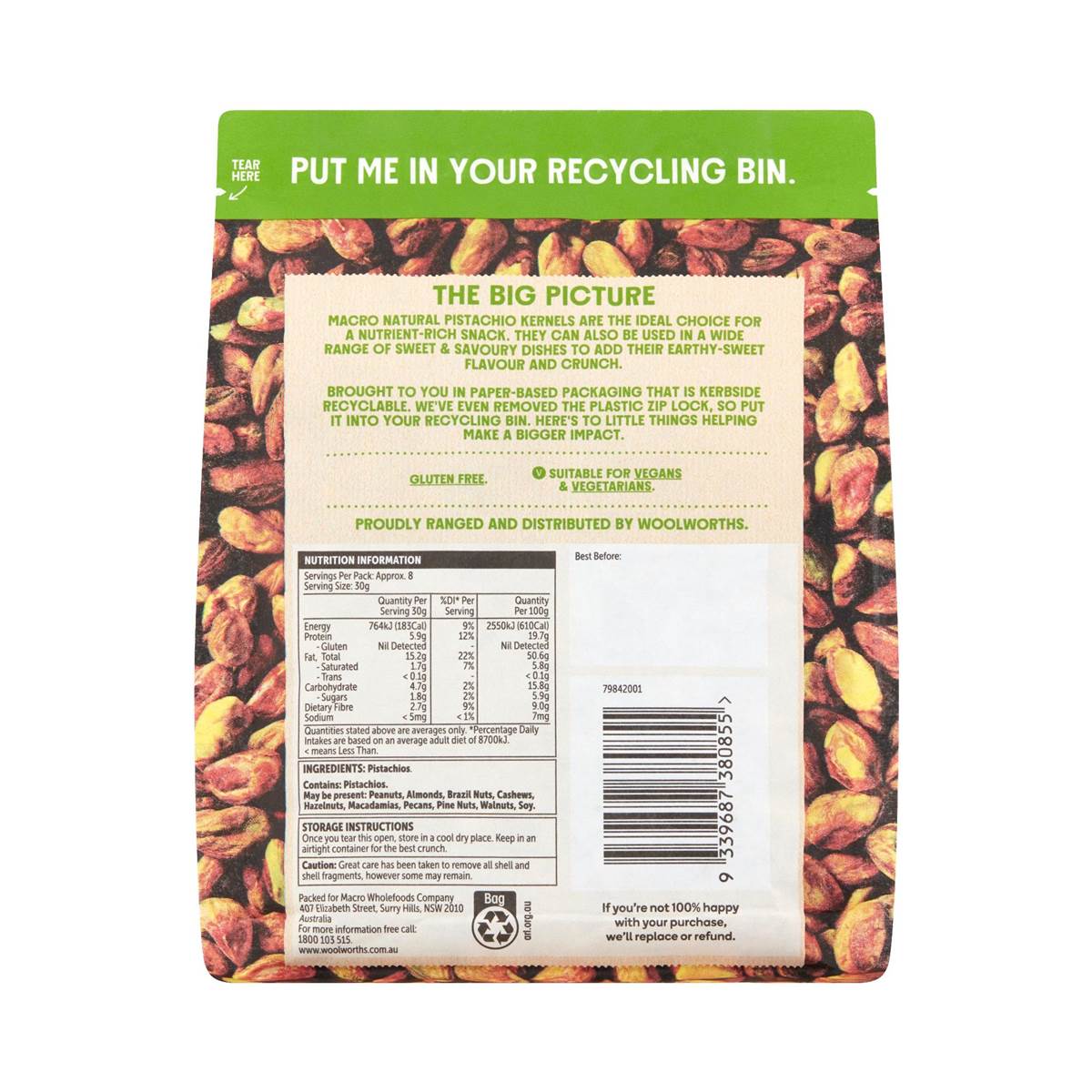 Macro Pistachio Kernels 250g