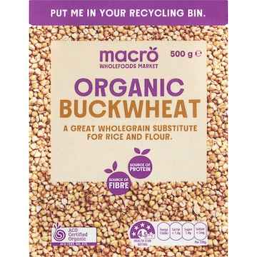 Macro Organic Buckwheat Raw 500g