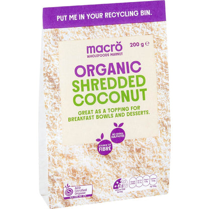 Macro Organic Shredded Coconut 200g