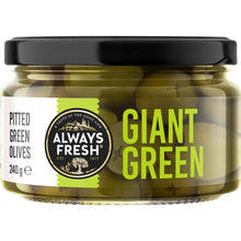 Always Fresh Whole Giant Pitted Green Olives 240g