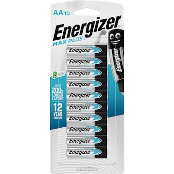 Energizer Max Plus High Performance AA Alkaline Batteries 10 pack