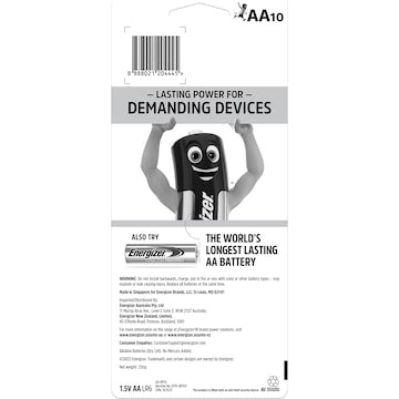 Energizer Max Plus High Performance AA Alkaline Batteries 10 pack
