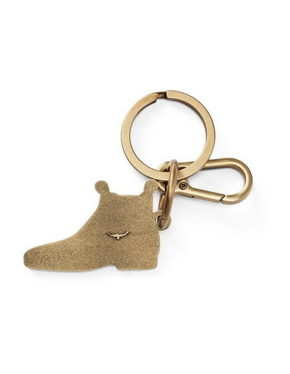 Boot Enamel Keyring in Chestnut