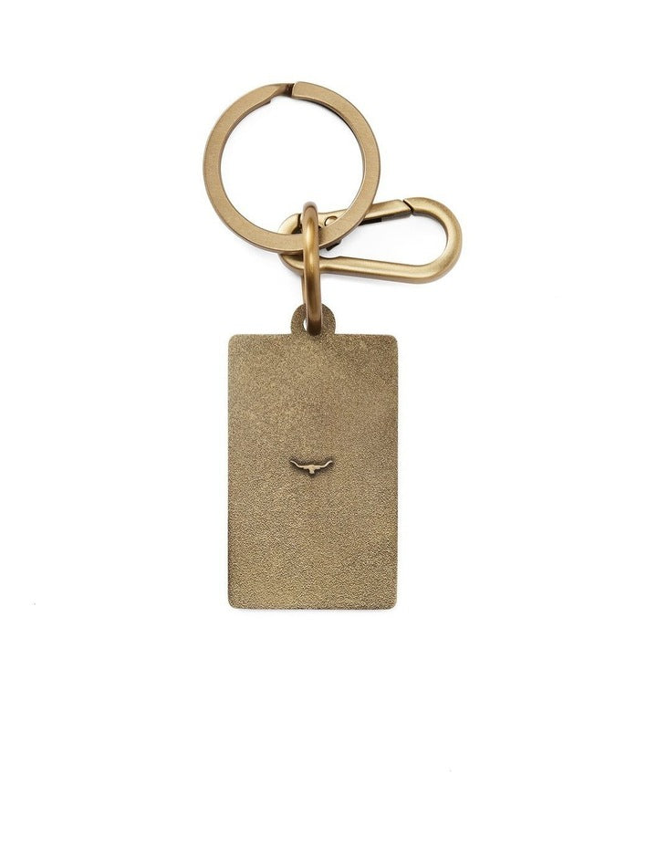 Heritage Enamel Keyring in Brown