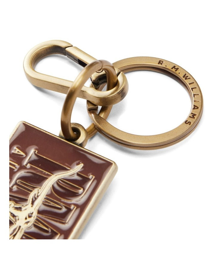 Heritage Enamel Keyring in Brown