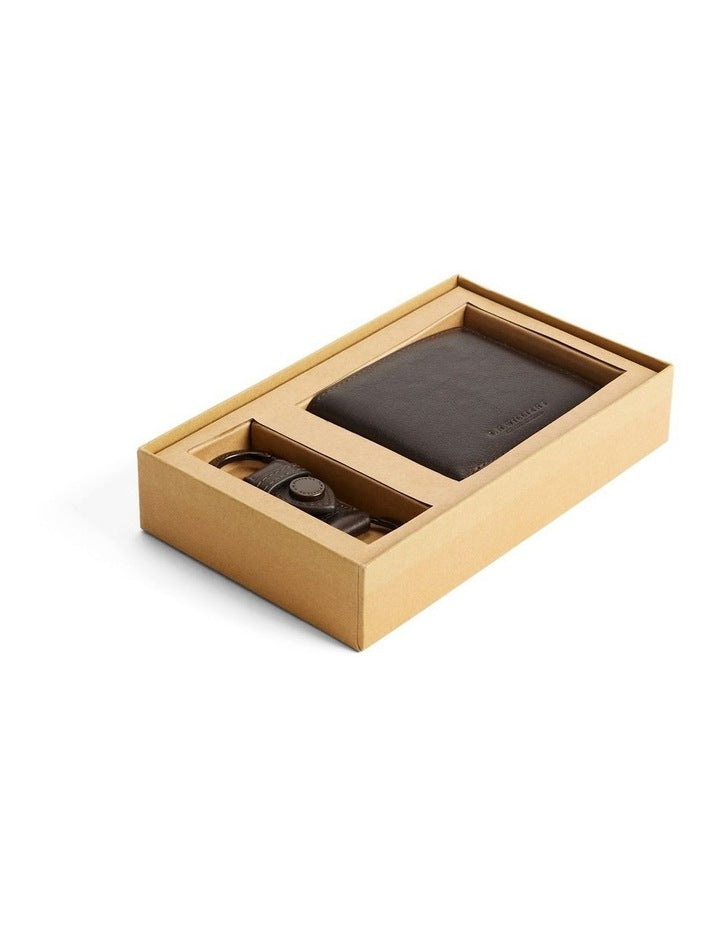 Wallet and Keyring Gift Set Chestnut