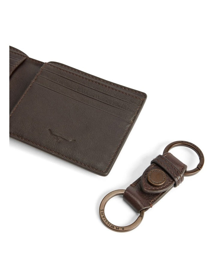 Wallet and Keyring Gift Set Chestnut