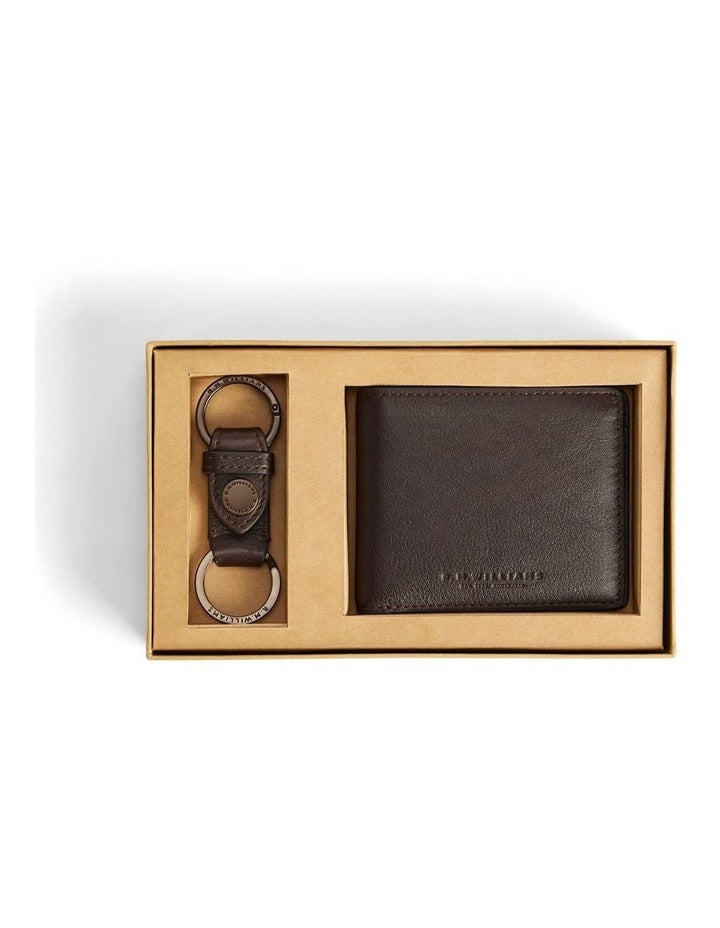 Wallet and Keyring Gift Set Chestnut