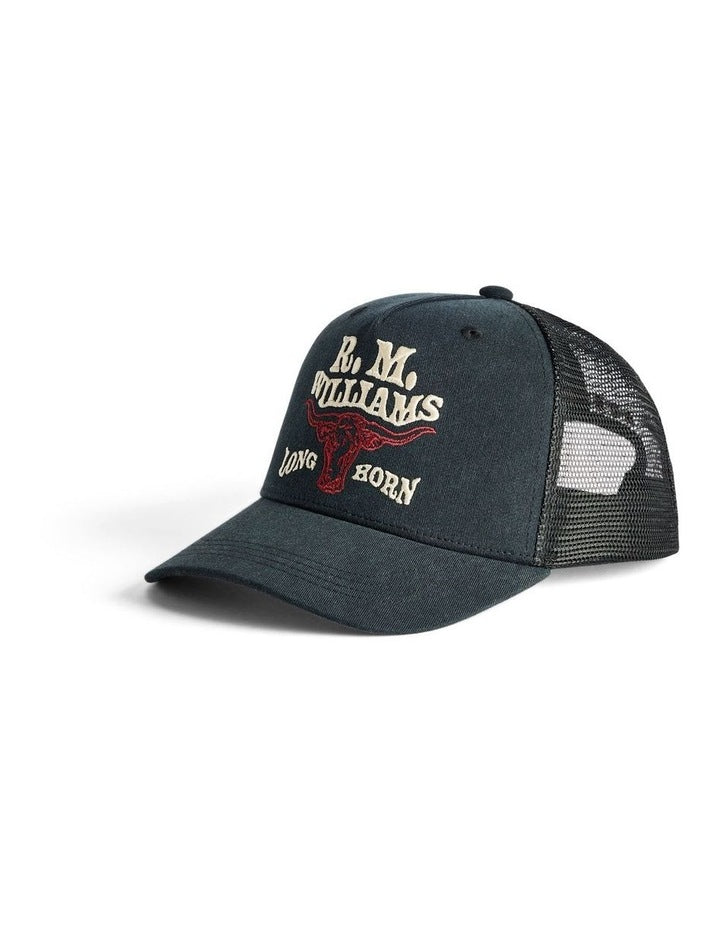 RMW Longhorn Trucker Cap Black Wash