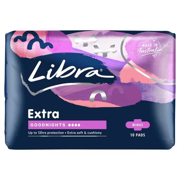 Libra Extra Goodnights Pads - 10 Pack