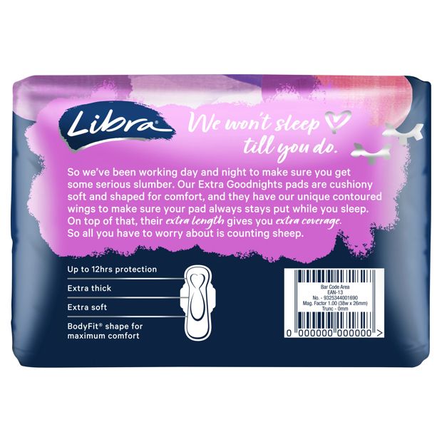 Libra Extra Goodnights Pads - 10 Pack