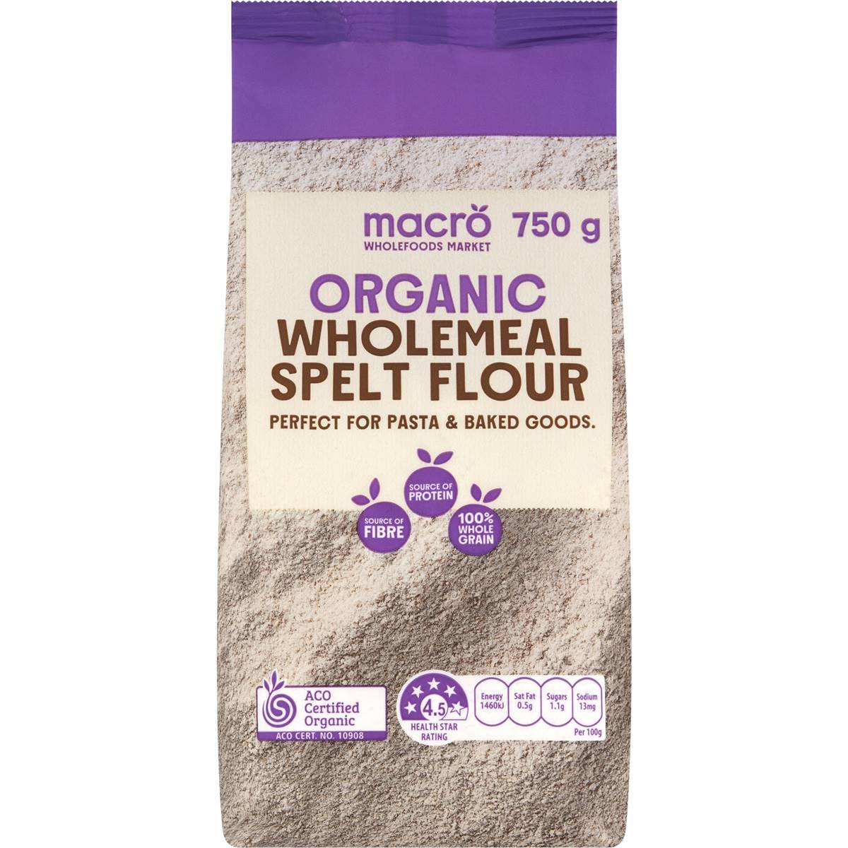 Macro Organic Flour Wholemeal Spelt 750g
