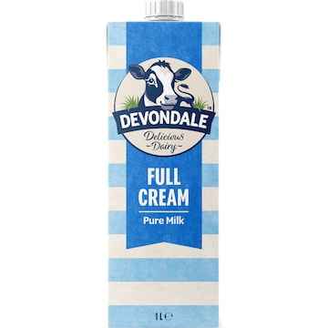 Devondale 100% Pure Full Cream Long Life Milk UHT 1L