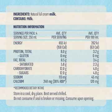 Devondale 100% Pure Full Cream Long Life Milk UHT 1L