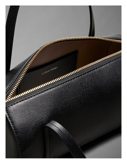 Foil Logo Tote Bag in Black and Toasted Coconut