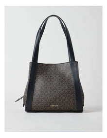 Masie Tote Bag in Brown/Khaki/Black