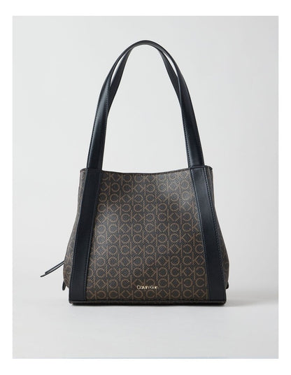 Masie Tote Bag in Brown/Khaki/Black