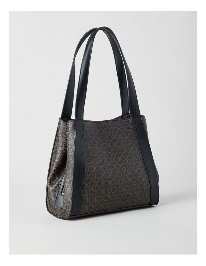 Masie Tote Bag in Brown/Khaki/Black