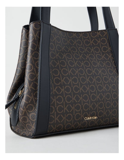 Masie Tote Bag in Brown/Khaki/Black