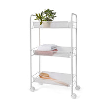 Slim Line Metal Trolley - White