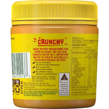 Bega Peanut Butter Crunchy 375g