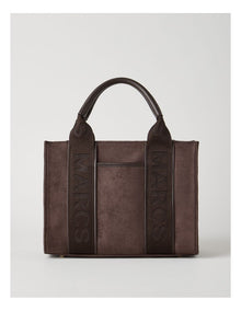Barbados Suede Tote Bag in Chocolate