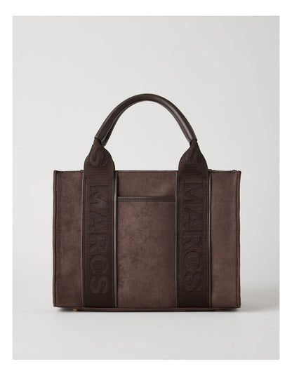 Barbados Suede Tote Bag in Chocolate