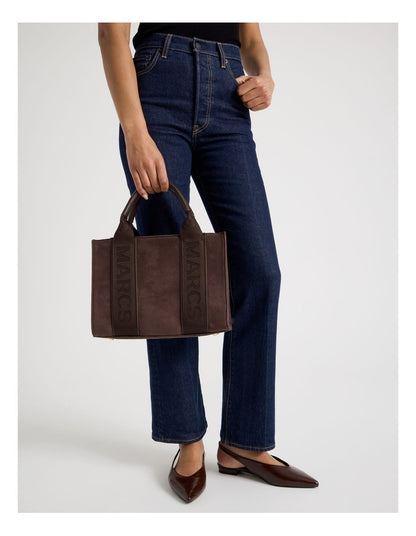 Barbados Suede Tote Bag in Chocolate