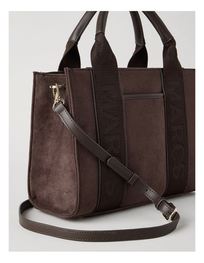 Barbados Suede Tote Bag in Chocolate
