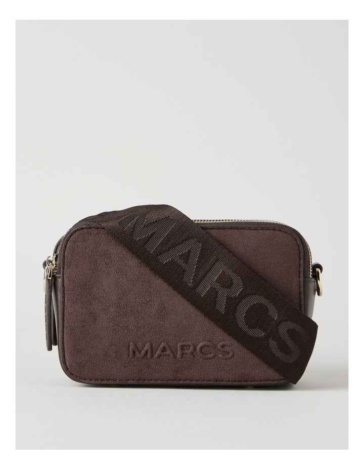 Budapest Suede Crossbody Bag in Chocolate