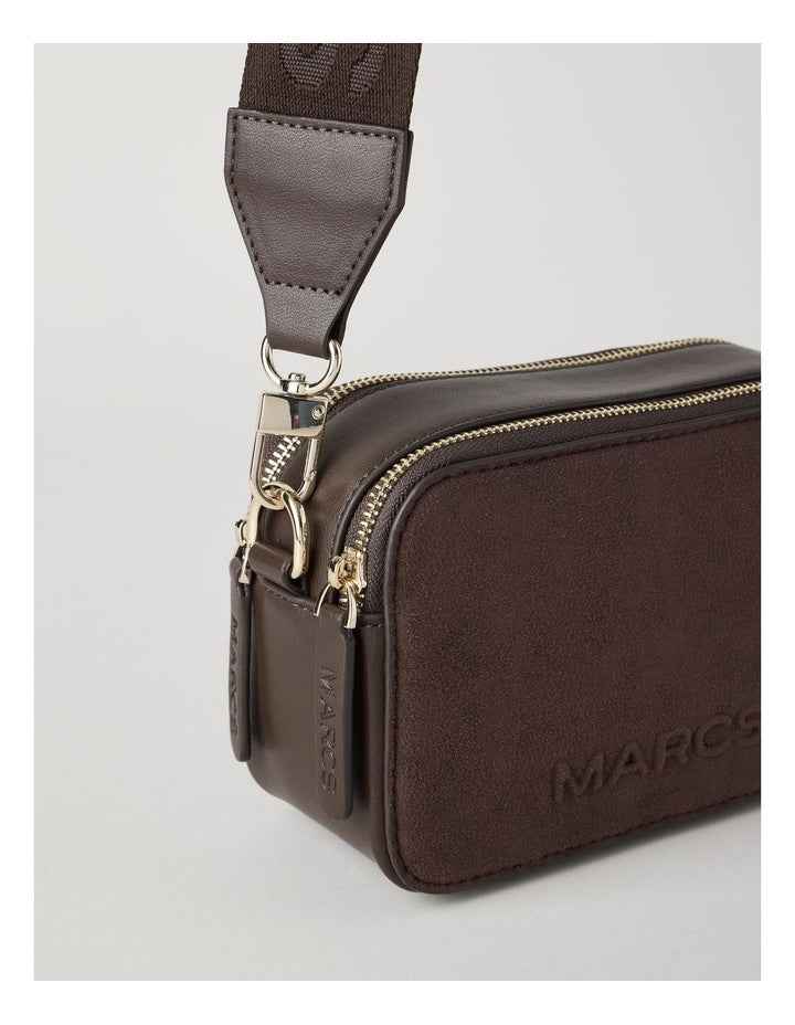 Budapest Suede Crossbody Bag in Chocolate