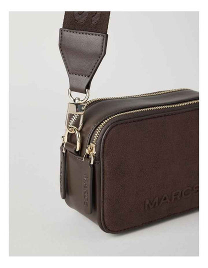 Budapest Suede Crossbody Bag in Chocolate