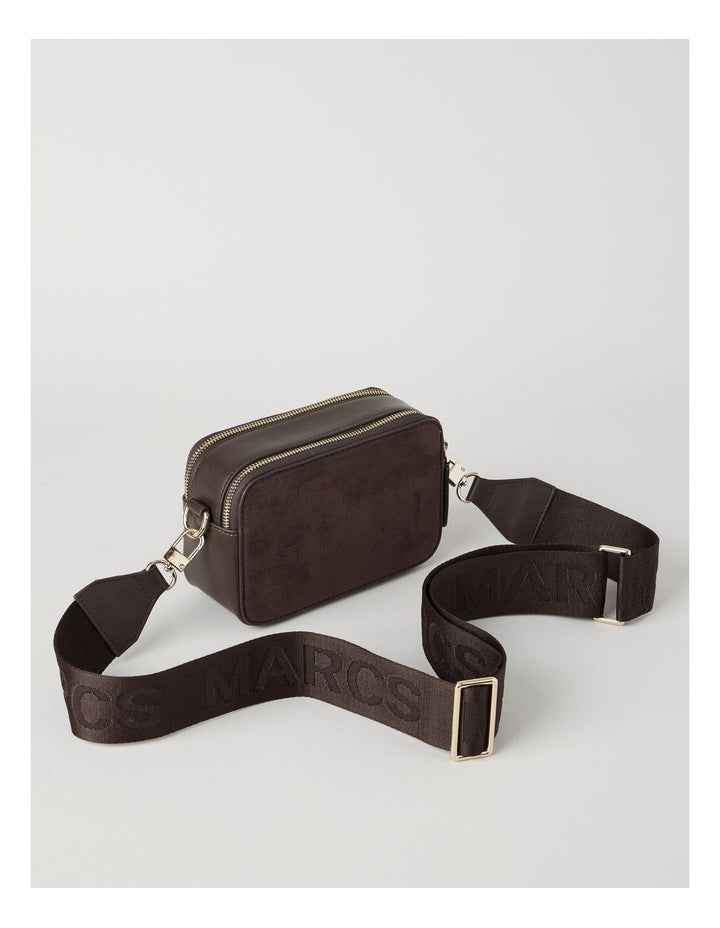 Budapest Suede Crossbody Bag in Chocolate