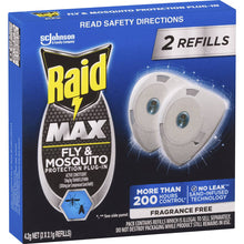 Raid Max Fly & Mosquito Protection Plug-In Refill 2 pack